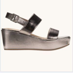 Style & Co Women's Ardenn Double Strap Wedge Sandals Pewter Size 5M